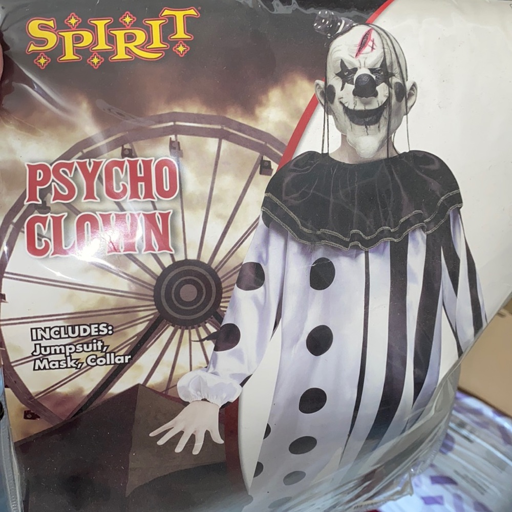 Psycho clown kids Halloween costume